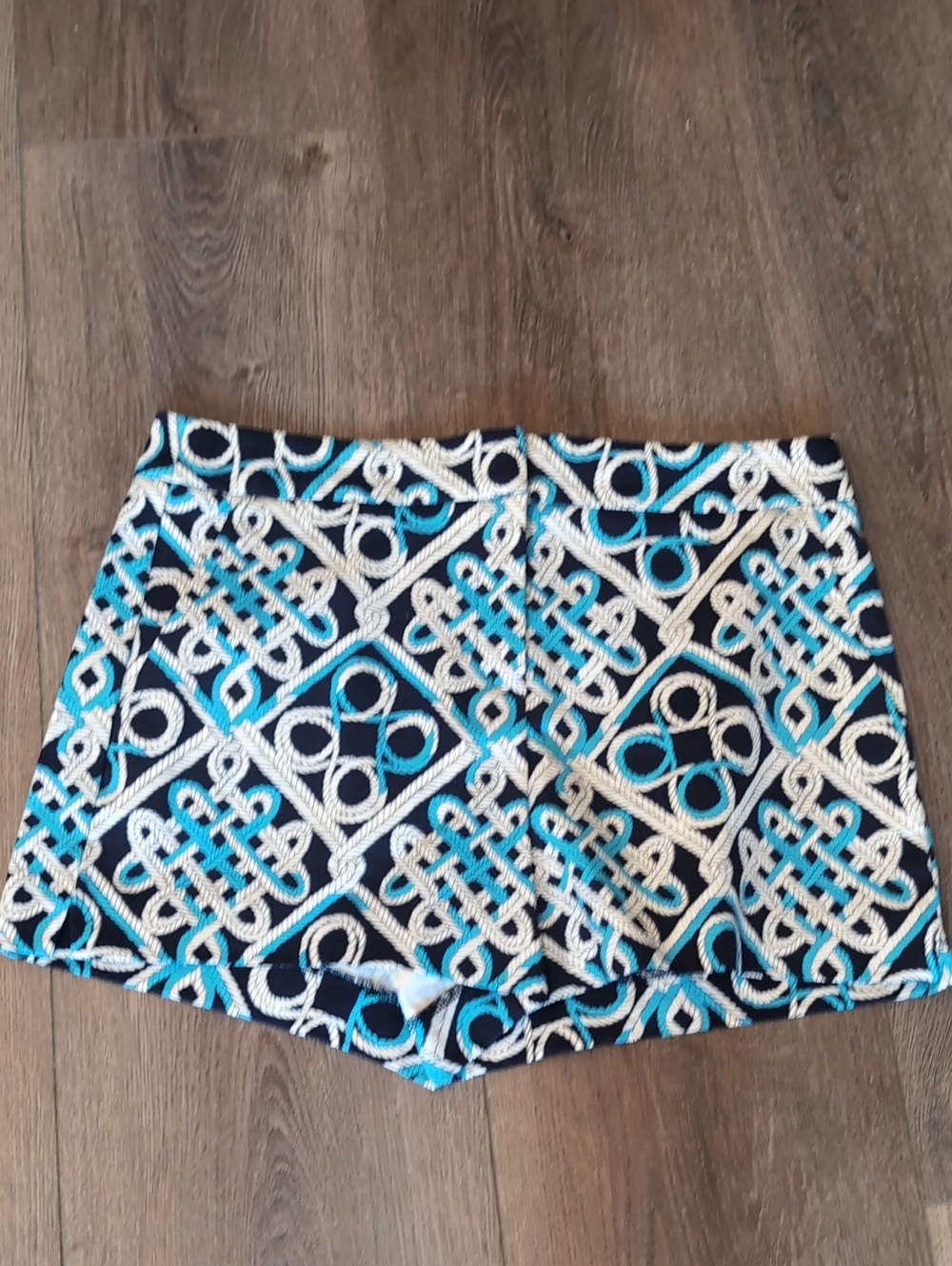 Trina Turk Size 8 Blue Geometric Print Women’s Shorts